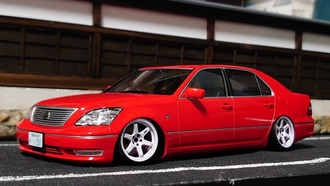 1/24 アオシマ 30セルシオ ドリ車 完成品