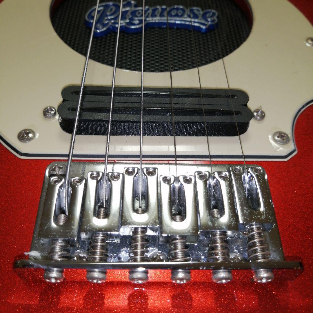 ピグノーズ　Pignose レッド エレキギター　コンパクト ケース付き