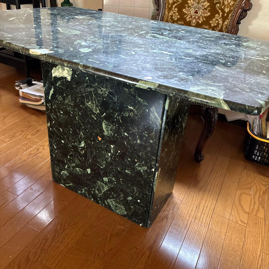 大理石グリーンマーブル 長方形テーブル