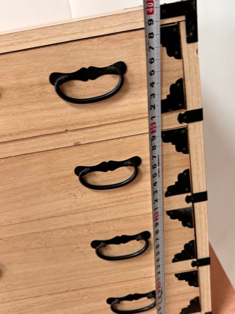 SALE❣️未使用ビンテージ！時代物！木製引き出し式箪笥 隠し引き出し 鍵付き