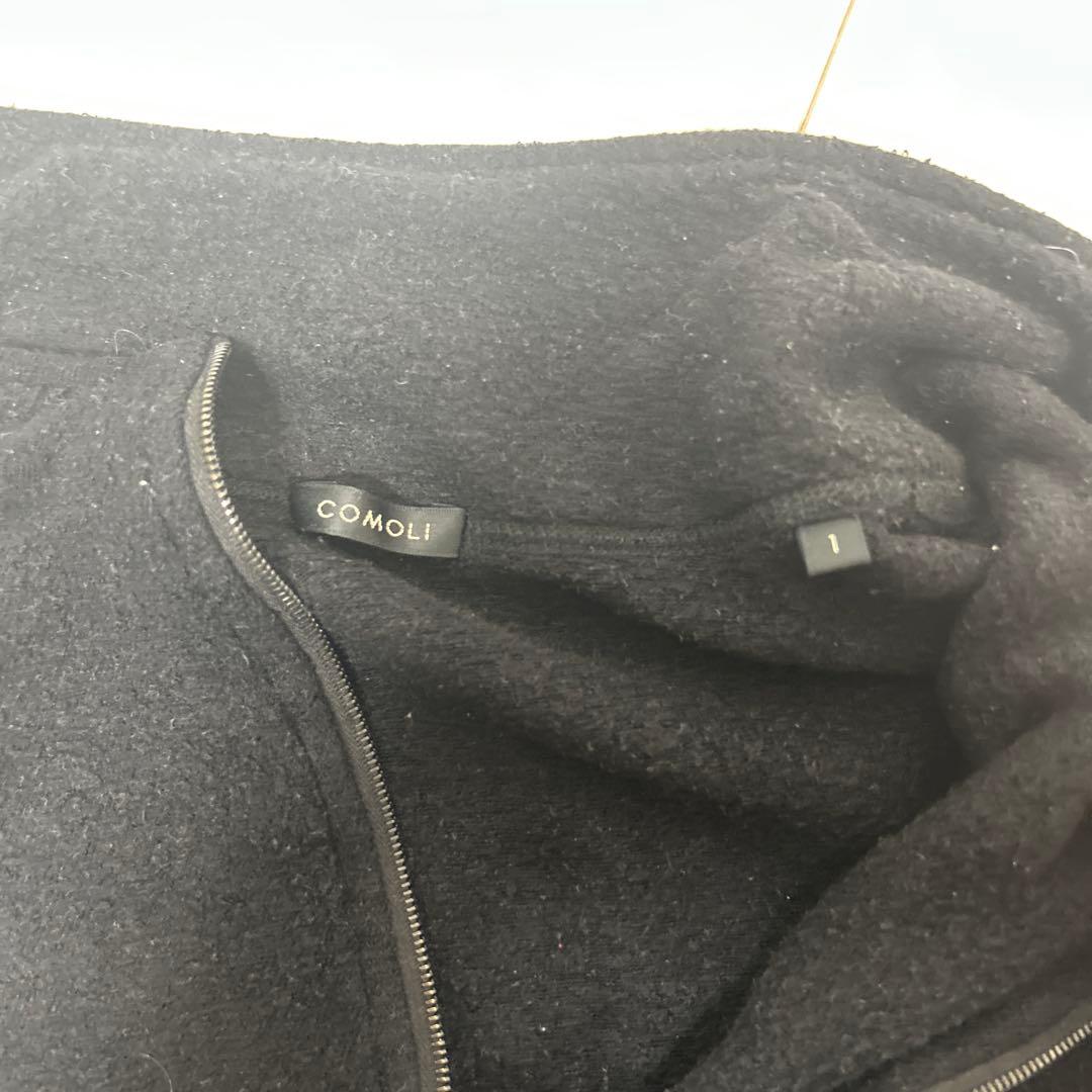 COMOLI シルクフリースハーフジッププルオーバー
