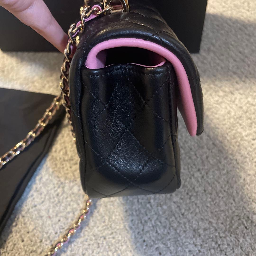 CHANEL ブラックレザー バッグ キルティング　ノベルティ