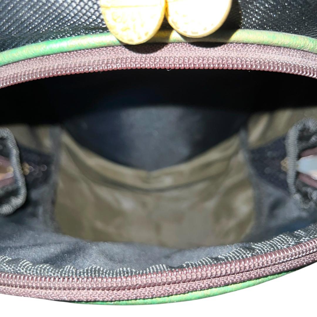 ブルガリ ゴルフバッグ クロコ ブラック キャンバス レザー ゴールド