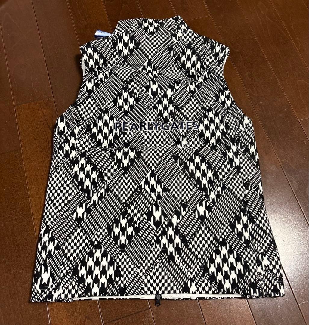 パーリーゲイツTEXBRID20GダンボールJQ千鳥柄ベストサイズ4