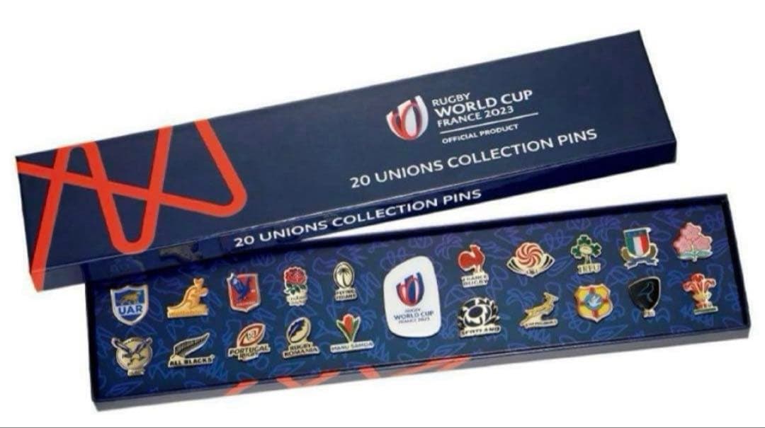 ラグビーワールドカップ2023 代表20ヶ国コレクションピンズセット