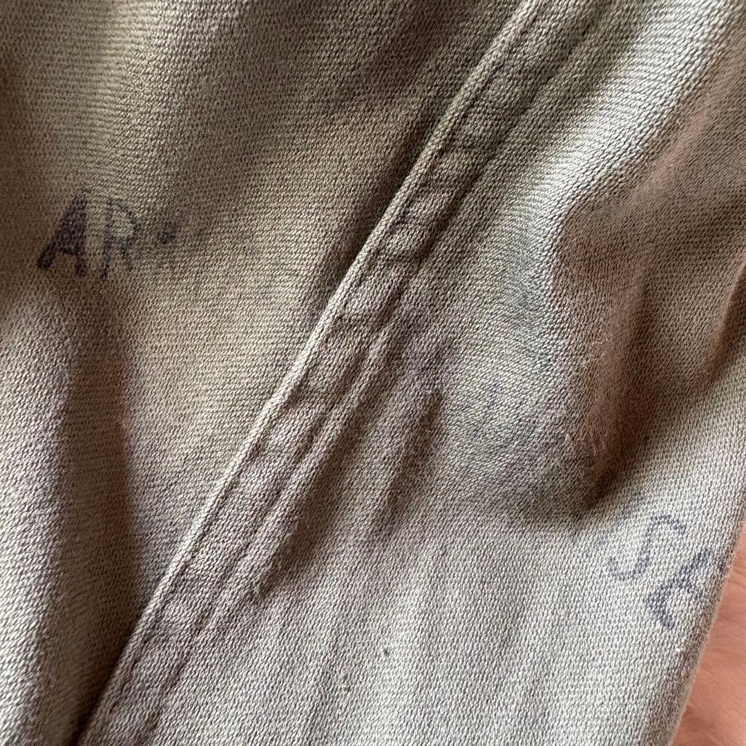 70s フランス軍　実物　XL モッズコート￼ ミリタリージャケット　M64 緑