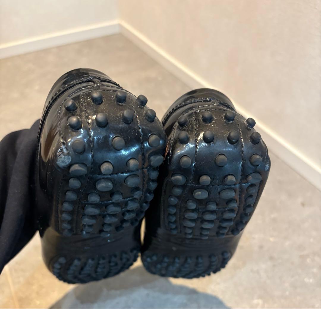 トッズ / エナメルローファー ドライビングシューズ 黒　　37.5