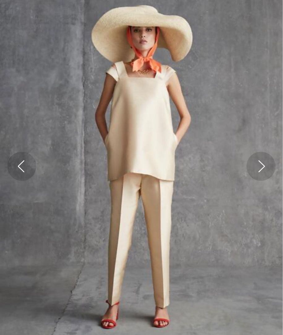 ＜Drawer（ドゥロワー）＞ ウールシルクミカドキャミソールブラウス