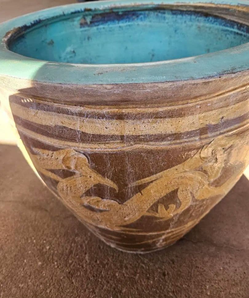 専用‼‼ 期間限定価格☆アンティーク　ピータン　壺　龍