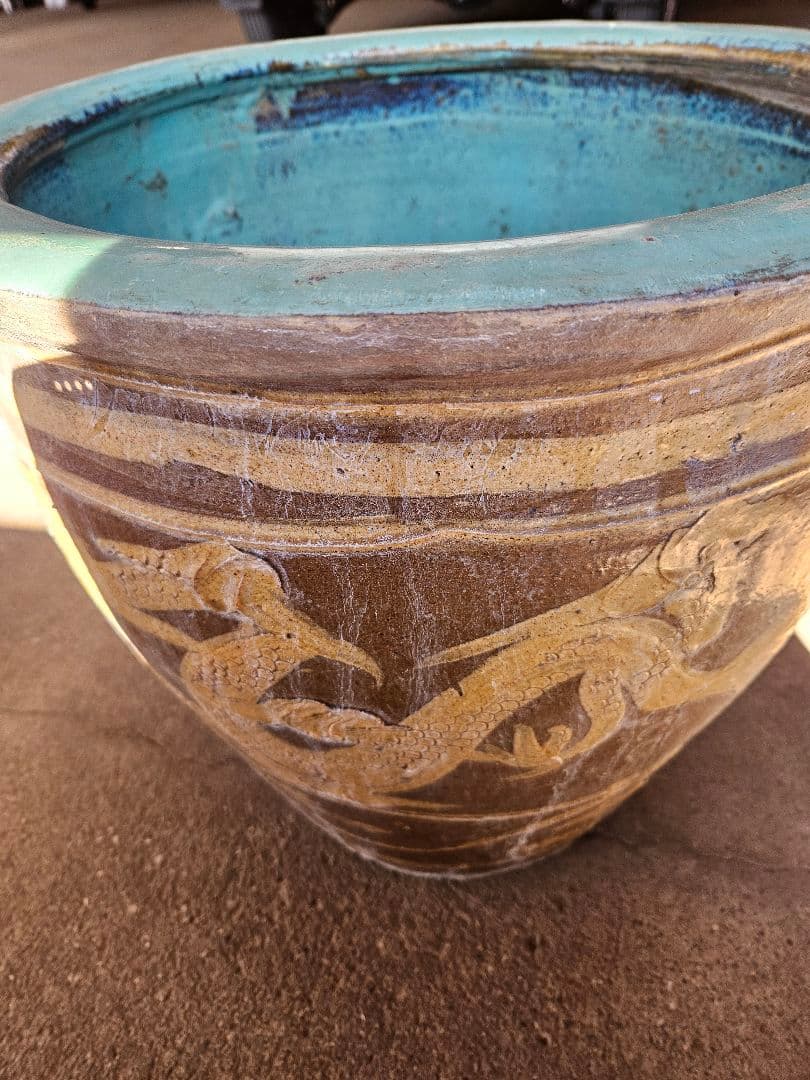 専用‼‼ 期間限定価格☆アンティーク　ピータン　壺　龍