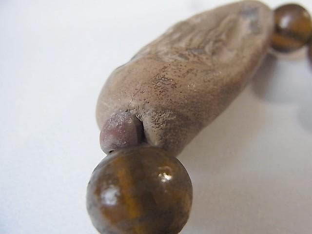 ★Y0302★アンティーク　ブレスレット　テラコッタ　ガラスビーズ