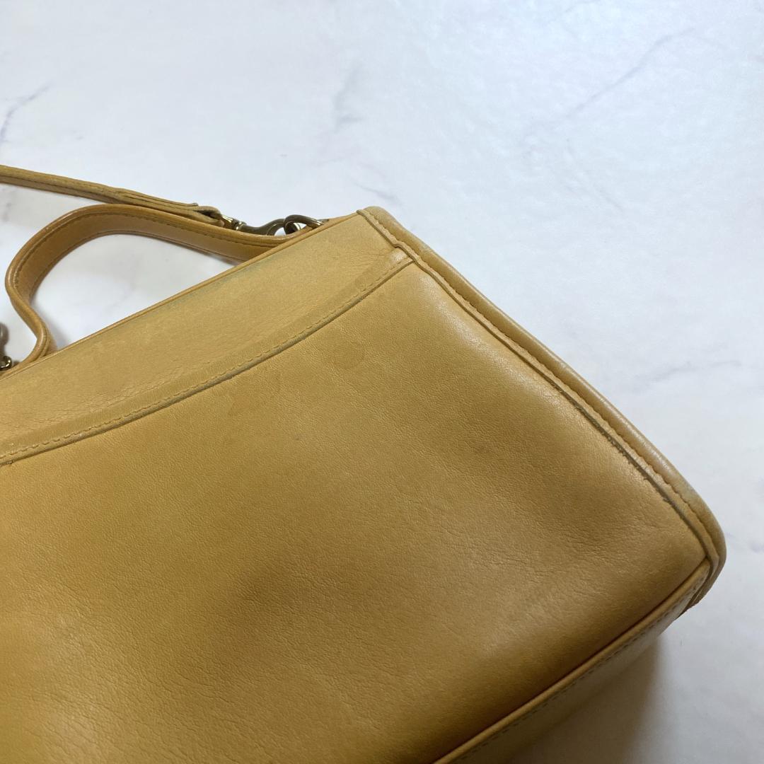 希少✨オールドコーチ 9985 USA製 ハンドバッグ マスタードイエロー