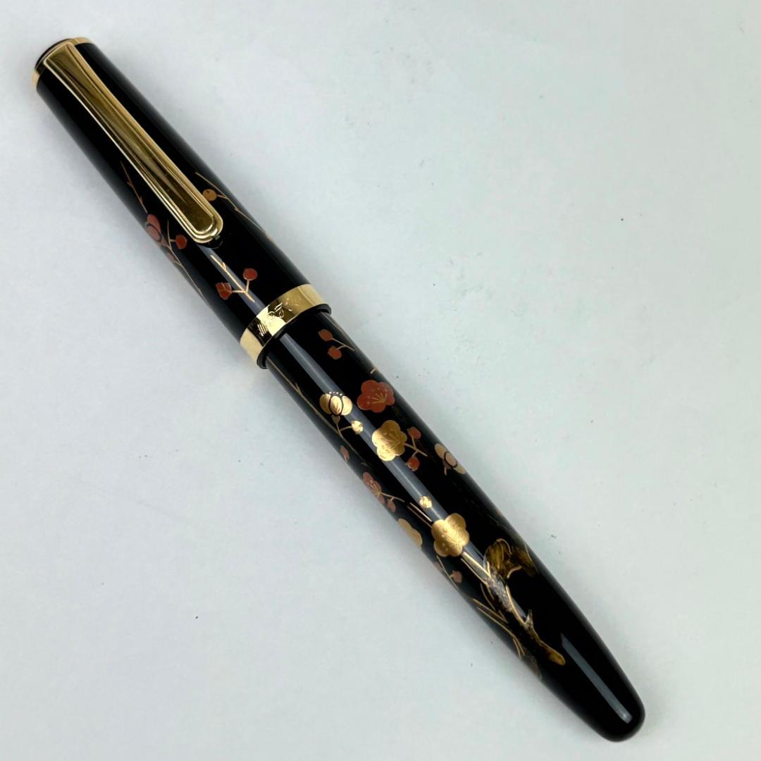 PLATINUM　プラチナ 万年筆　#3776　蒔絵　香苑　梅　黒　14K　中字