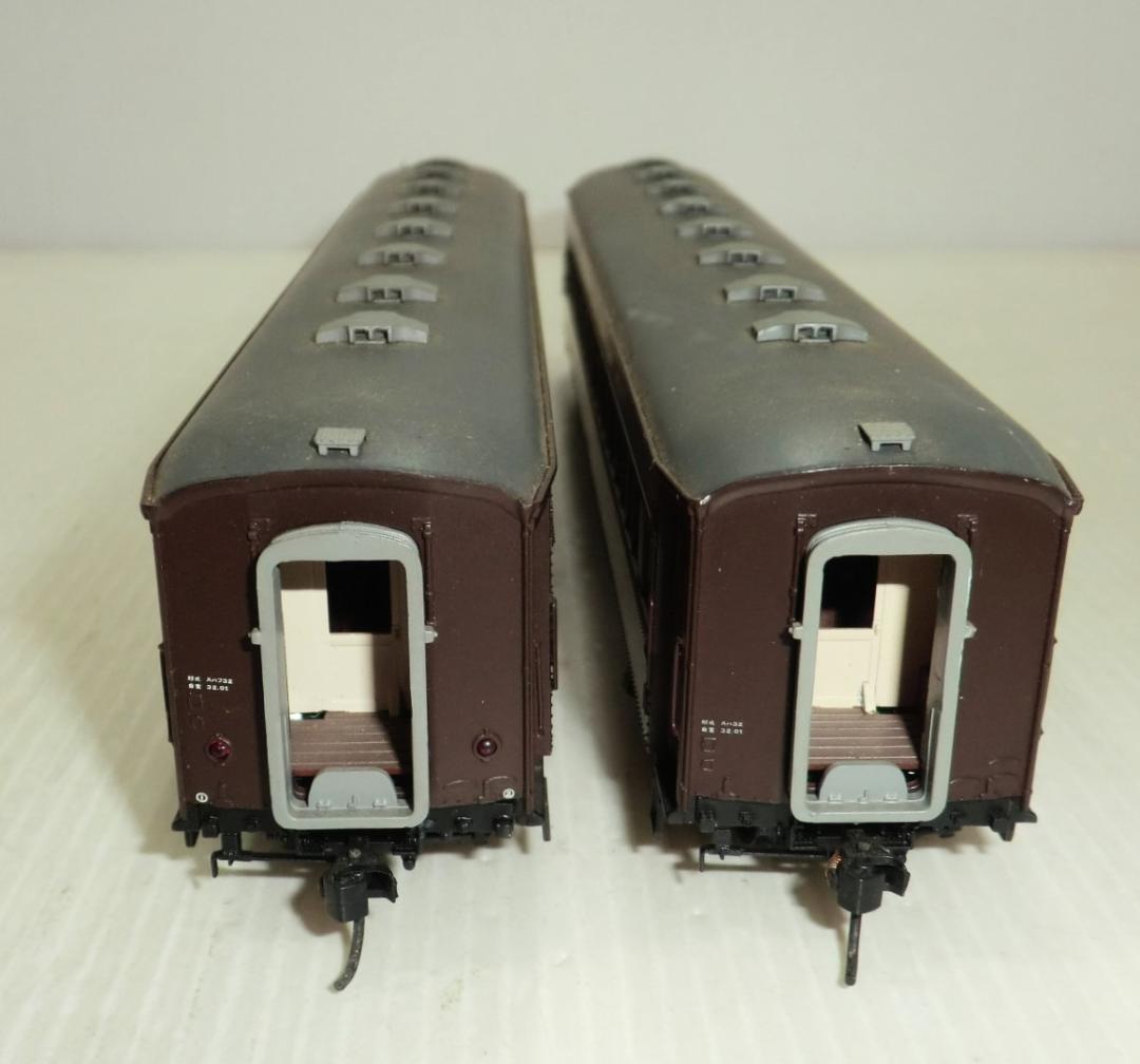 HOゲージ 天賞堂 32系国鉄旧客車 スハ32形・スハフ32形 室内灯付