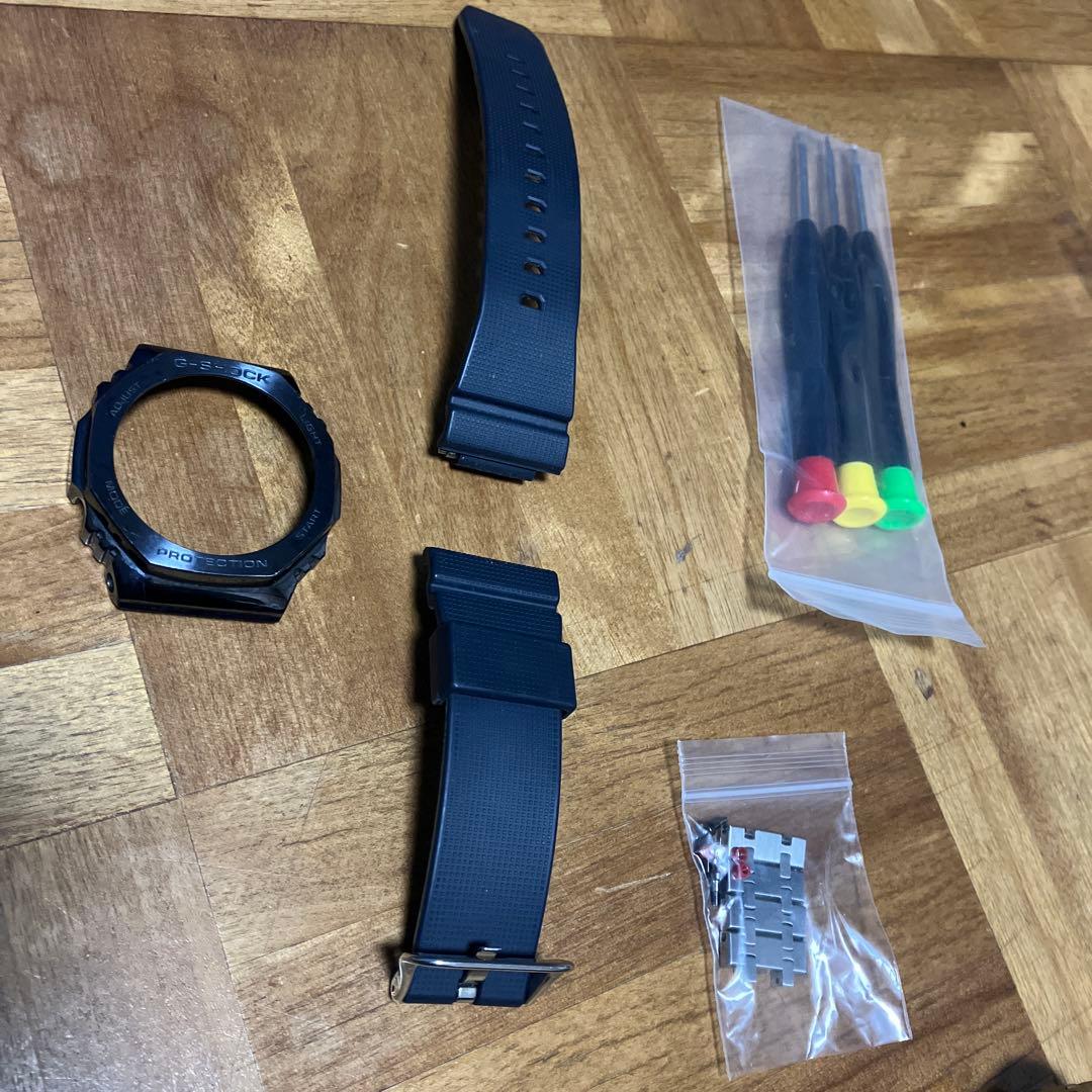 カシオーク　ステンレススチール シルバー/ブルー