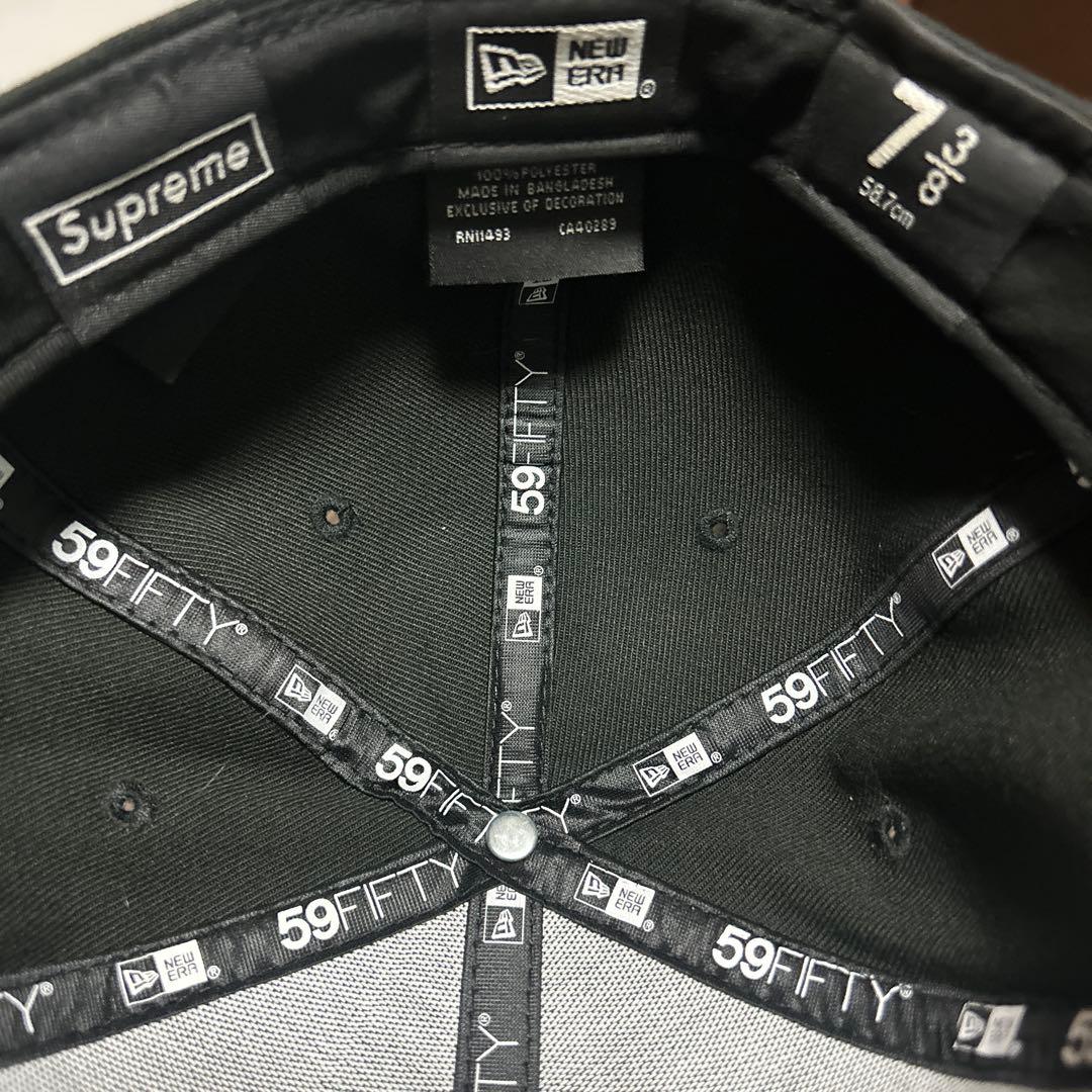 Supreme 59FIFTY キャップ 黒 7 3/8