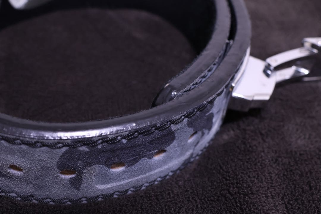 ジュラシックギア　オリジナルレザーベルトS (グレー迷彩)