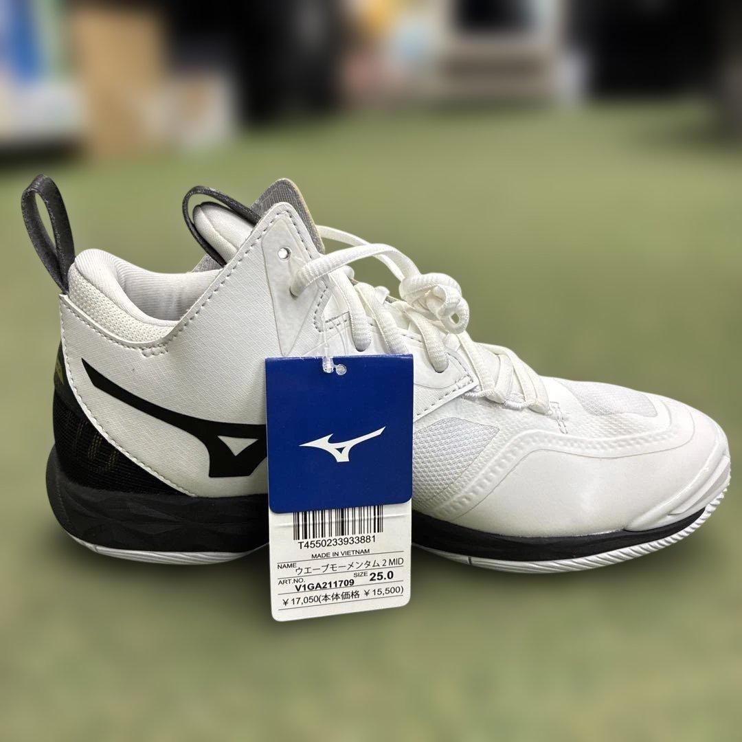 ミズノ　バレーボールシューズ ウェーブモーメンタム2MID 25㎝