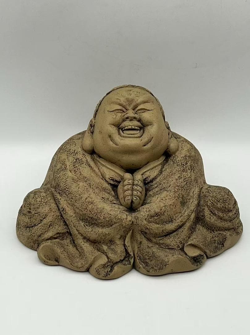 民国 紫砂布袋和尚 置物　茶道具　骨董品　唐物 中国古美術(F-178)