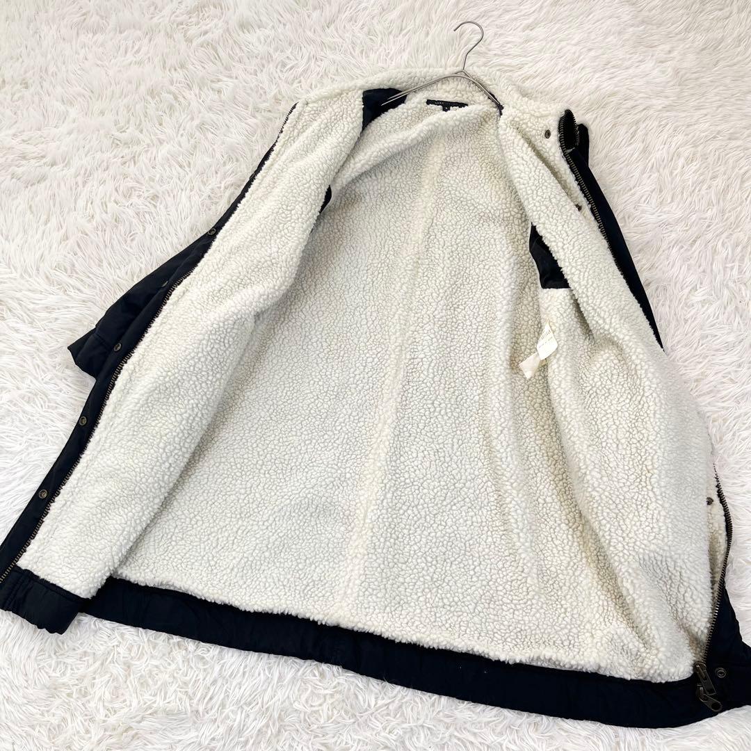 マークジェイコブス ボア フーデットモッズコート セーラーカラー 黒 2way