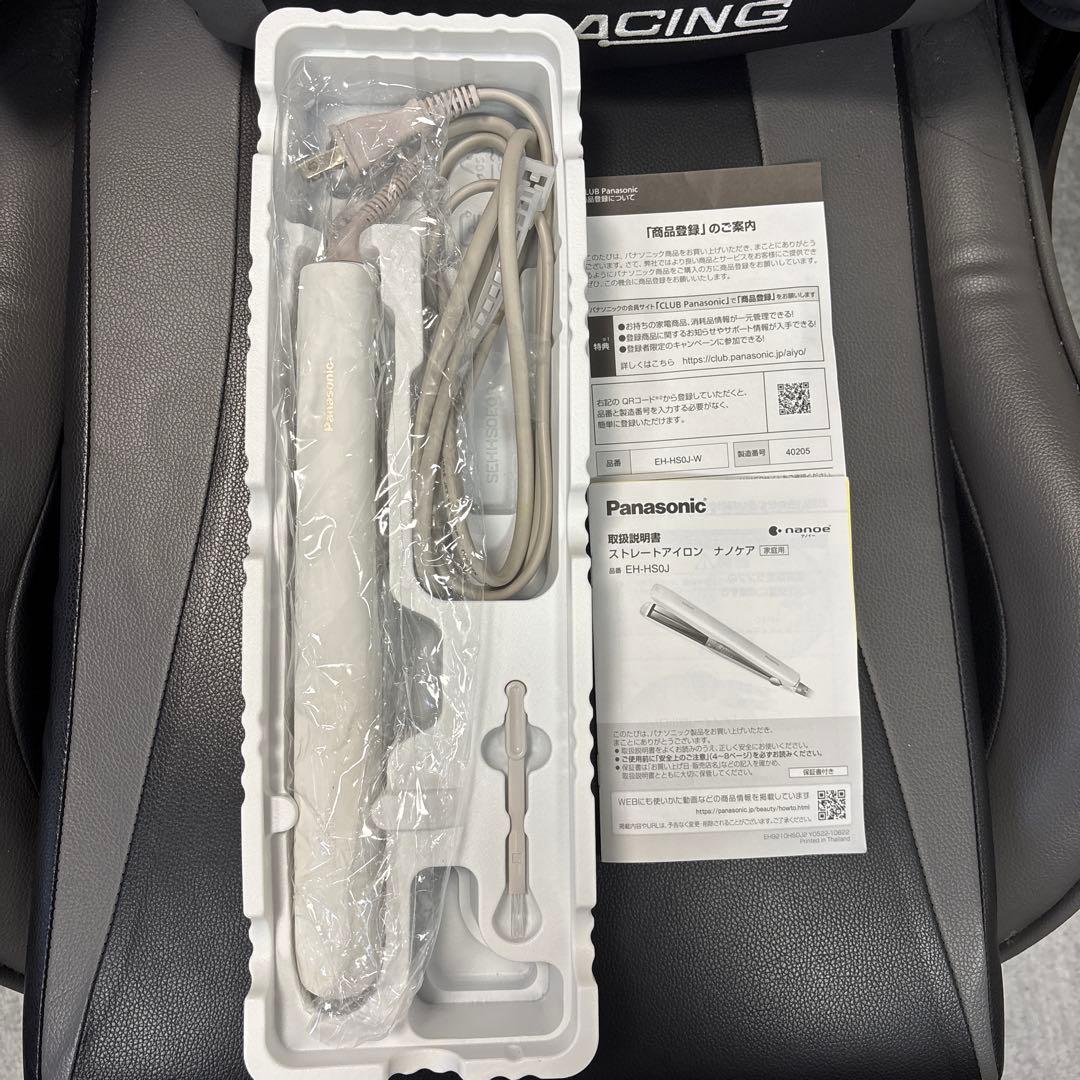 Panasonic ストレートアイロン ナノケア　EH-HS0J ホワイト