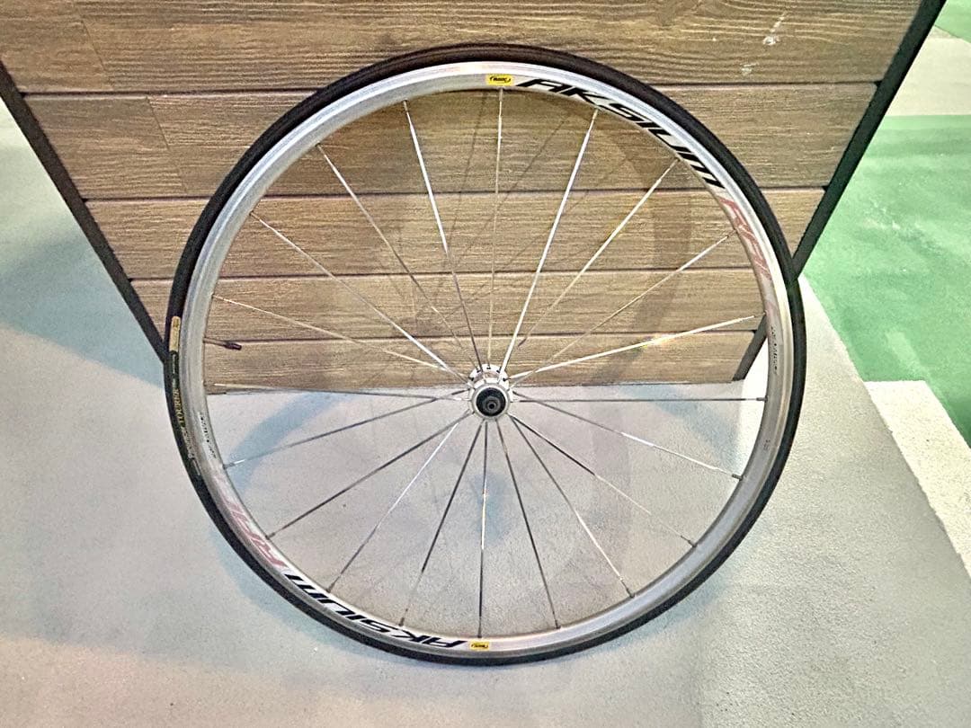 【Mavicマビック】AKSIUM RACE前輪＋日本製タイヤ重量1.14kg