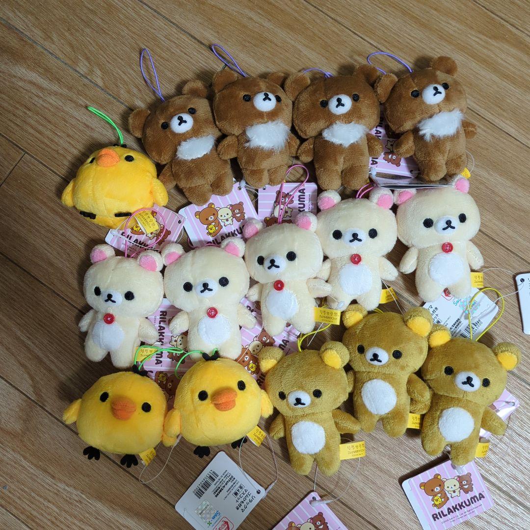 リラックマ・チャイロイコグマゴムひも付きマスコット15体セット