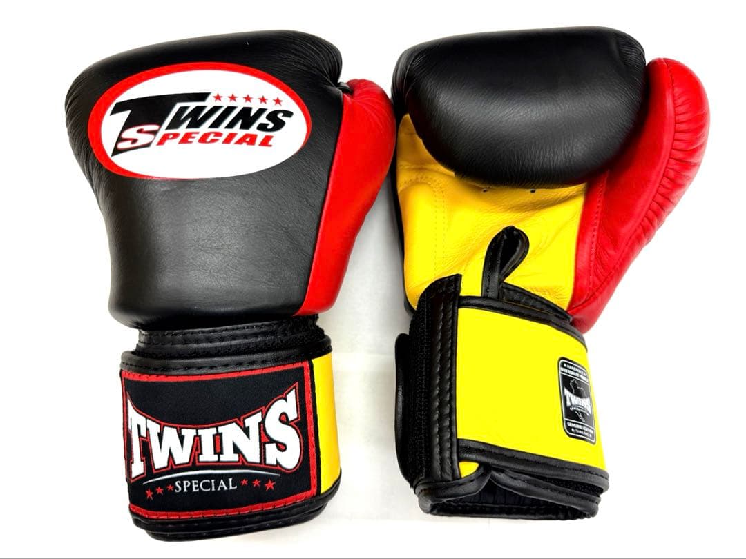 新品　TWINS グローブ 12oz 黒黄赤　本革製　ツインズ　送料込