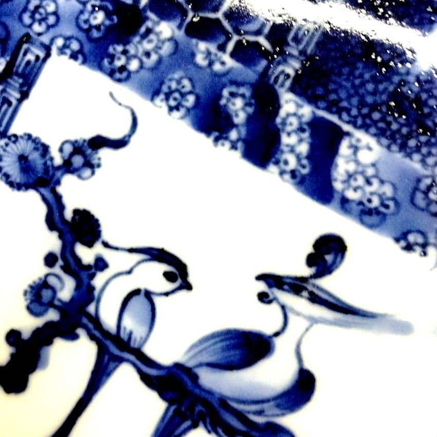 ☆ 加藤利昌 清水焼 染付大皿