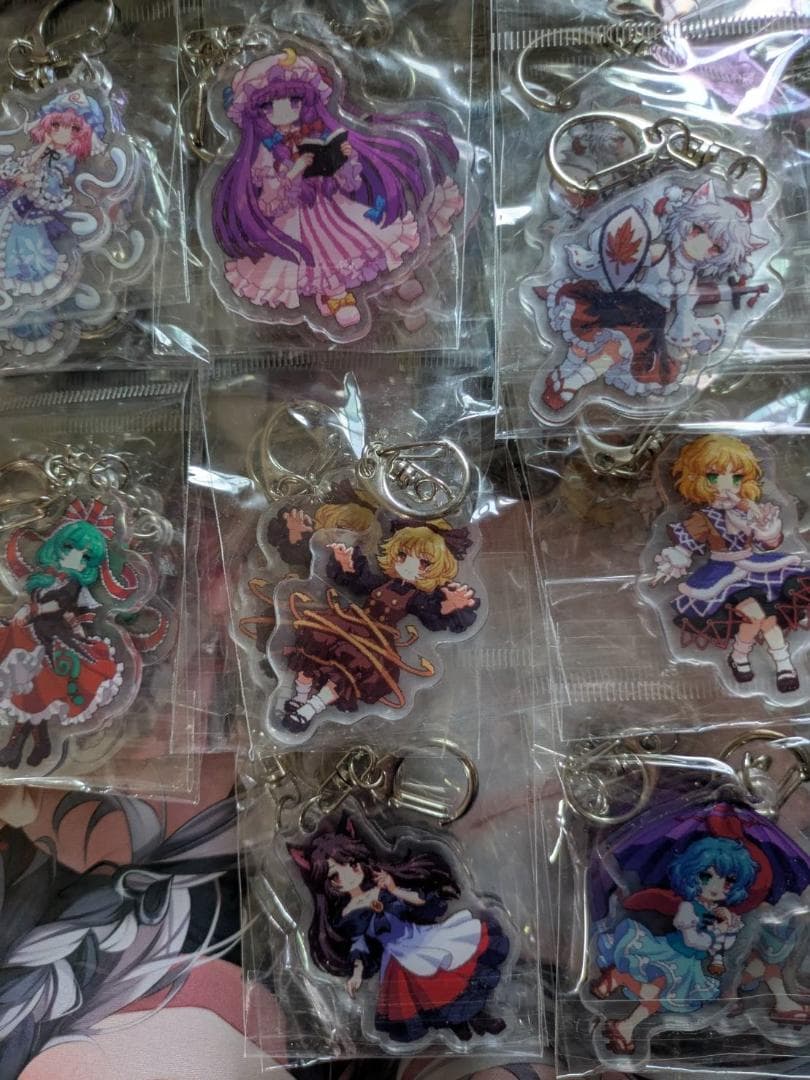 東方プロジェクト アクリルキーホルダー 43個 小傘 一輪 魂魄妖夢 幽々子