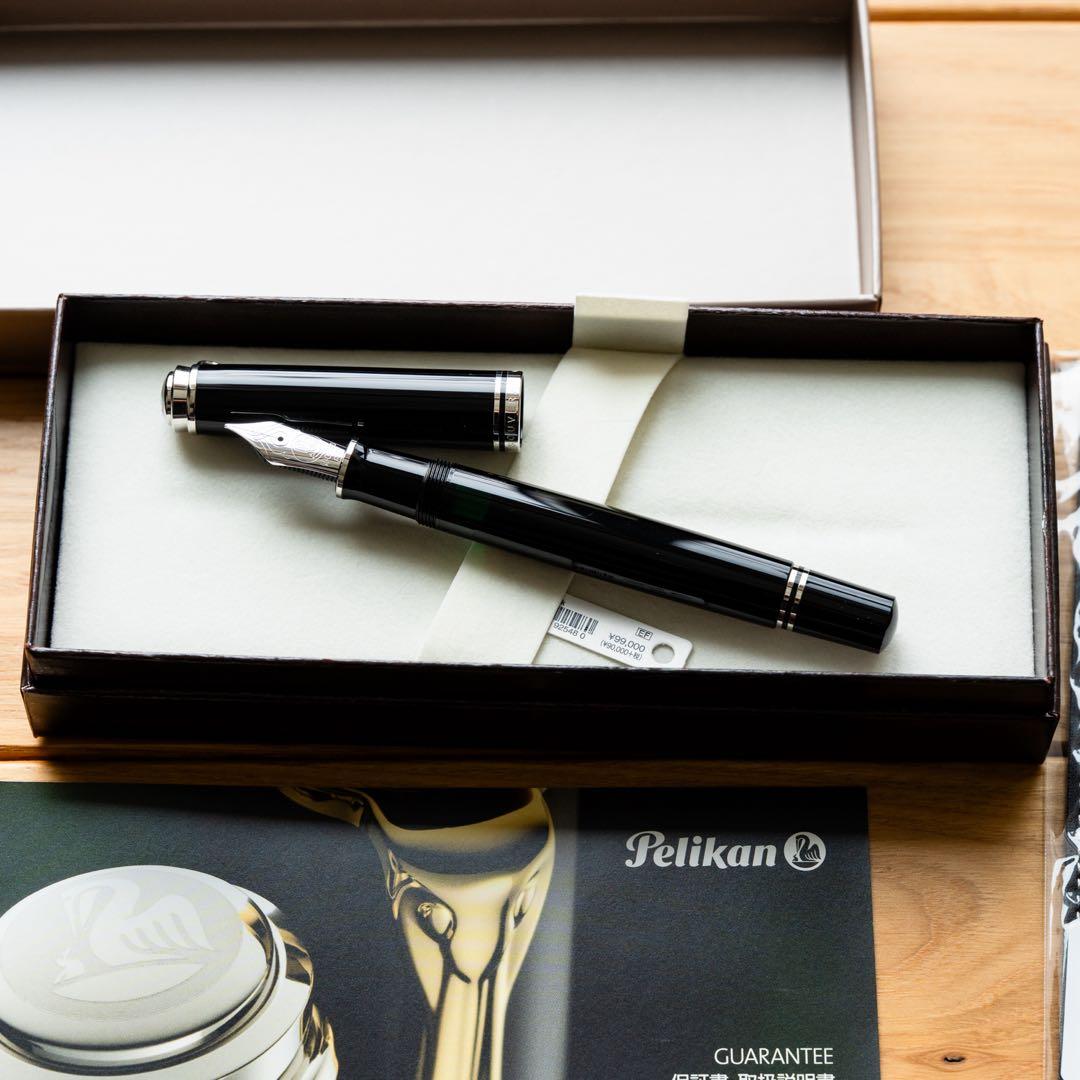 （美品）Pelikan スーべレーンM805 EF 黒 万年筆 ケース付き