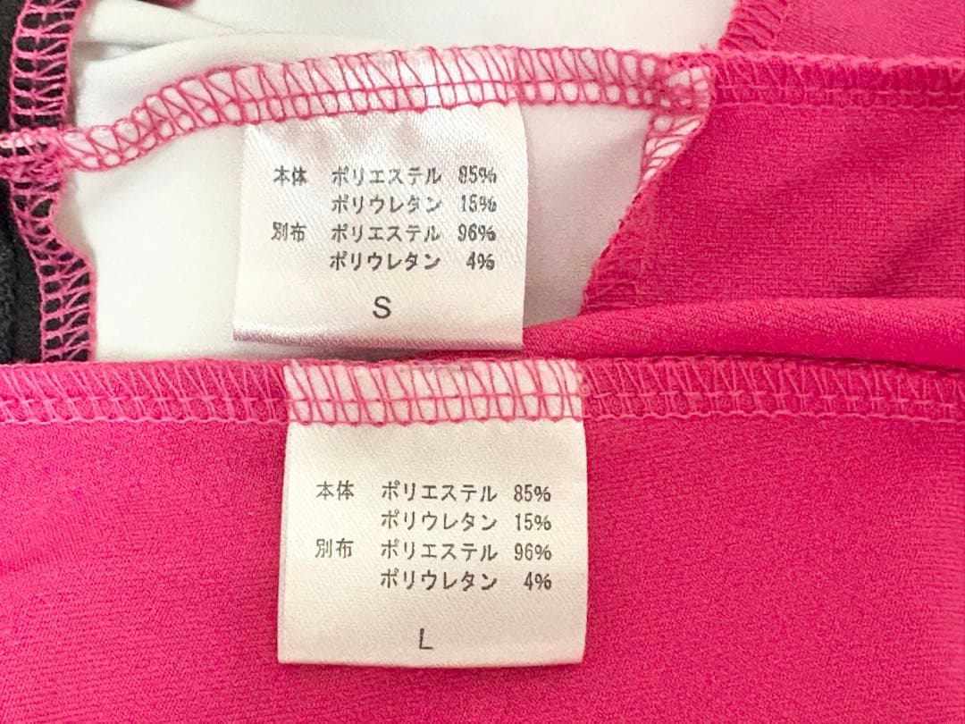 Cheer Club Lサイズ チアリーディング衣装 赤 ピンク2着セット