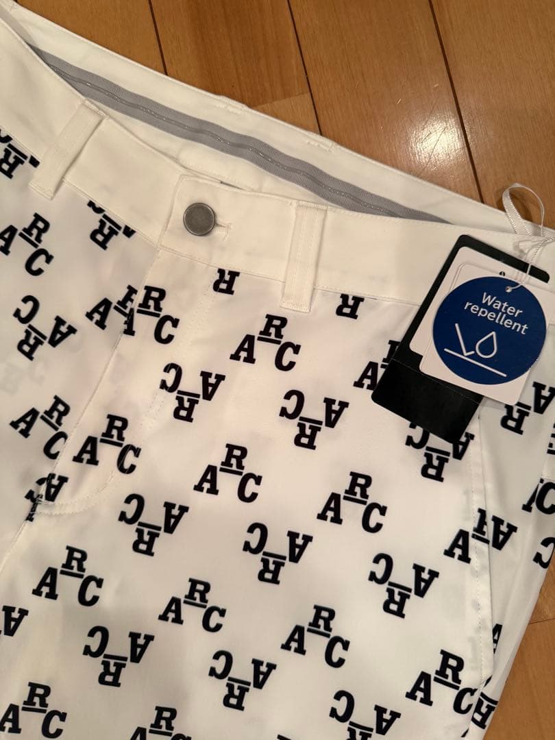 新品未使用　アルチビオ　ホワイト ロゴプリント スリムフィットパンツ