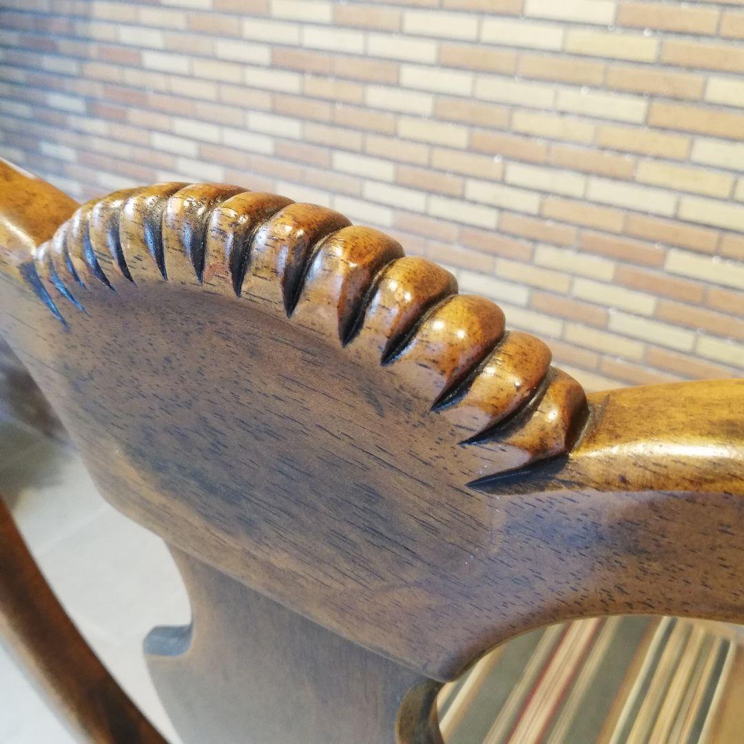 ◇アメリカ製　木製　ビンテージチェア｜椅子　猫脚　アンティーク