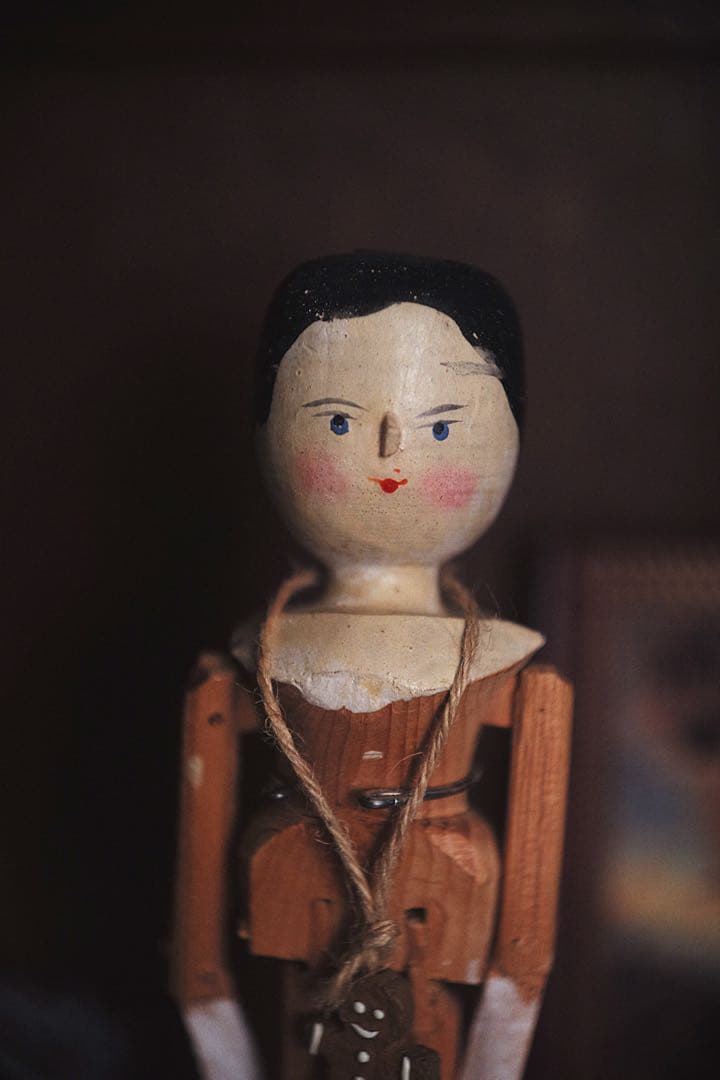 アンティーク ペグドール ウッデンドール