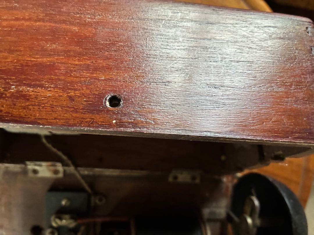 フランス　アンティーク　壁掛け式　電話機用　ベル　木製　呼び鈴　Bell 2個