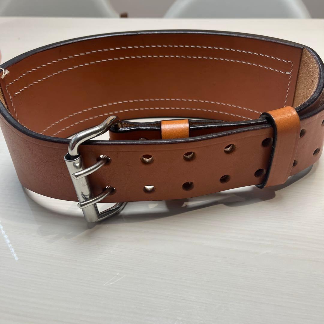 Bester レザー パワーベルト ブラウン