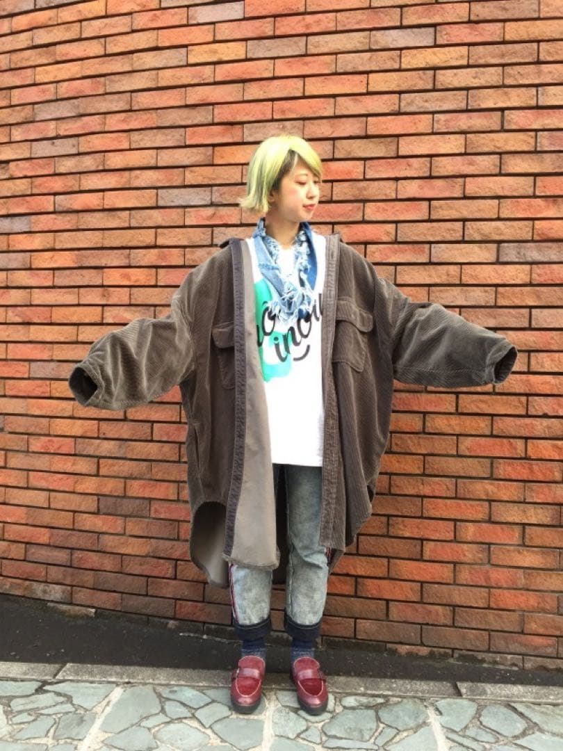 最終値下げ kapital スラッピーシャツ　コーデュロイ　カーキ