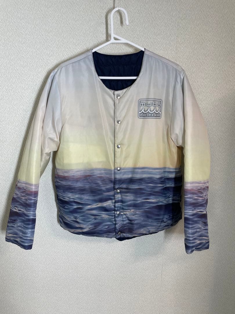 （美品）mutaムータ　海の景色デザイン ジャケットリバーシブルサイズL