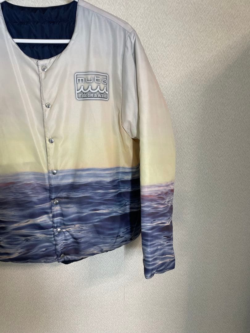 （美品）mutaムータ　海の景色デザイン ジャケットリバーシブルサイズL