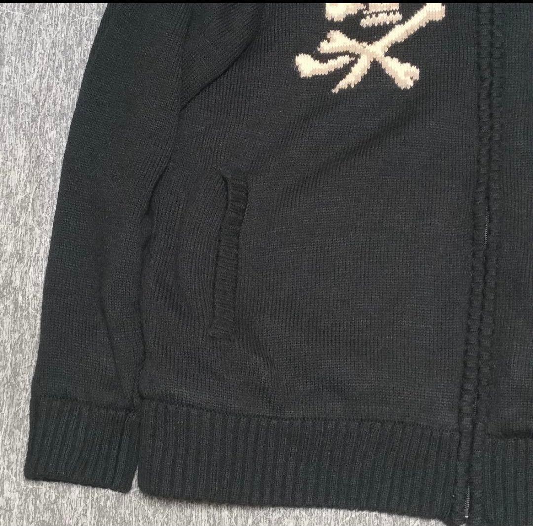 Schott ショット SKULL DS KNIT スカル刺繍 裏起毛