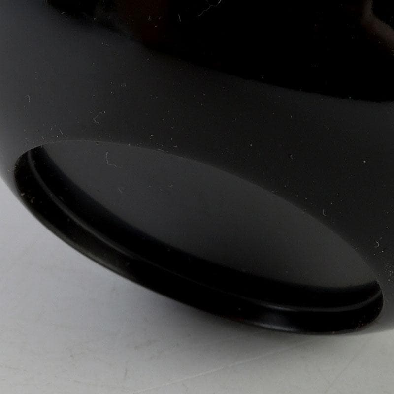 茶道具　輪島塗　稲忠謹製　笹蒔絵　棗　共布共箱　V　9359