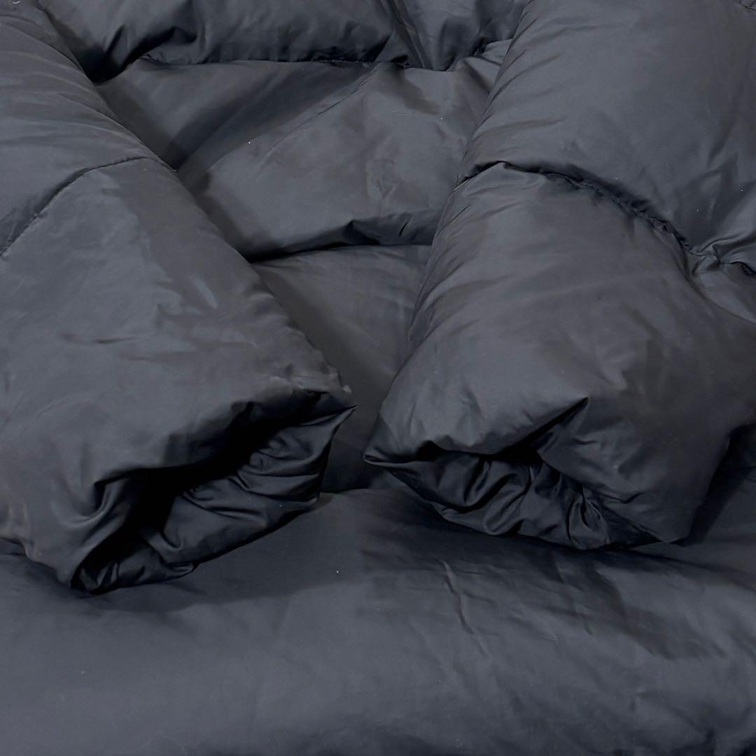 デサント ダウンコート ロング丈 着丈106cm フード脱着可 ダウン90% 黒