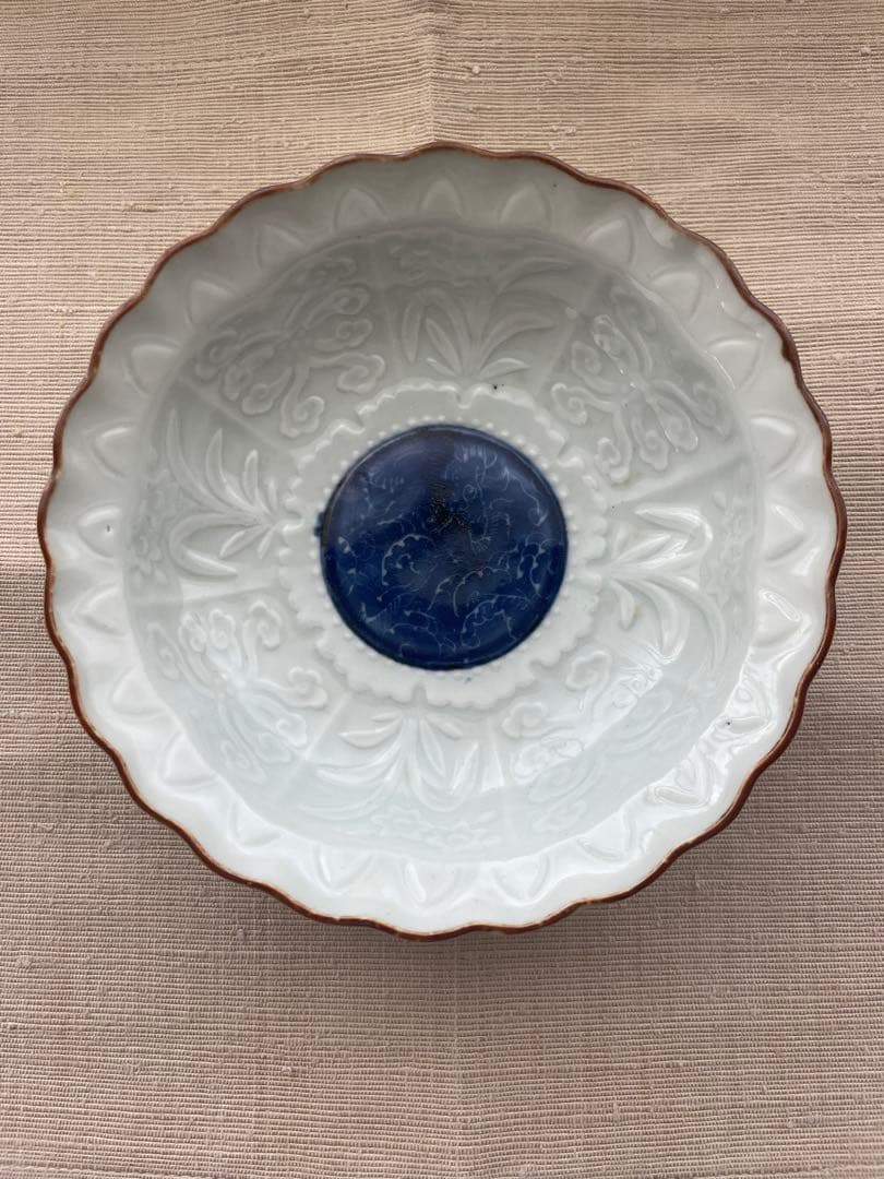 骨董 陽刻 古伊万里 膾皿 まるかく 福光屋