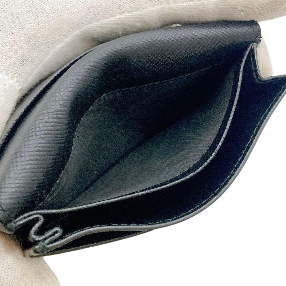 PRADA✨プラダ　サフィアーノ　名刺入れ　カードケース　ブラック　二つ折り