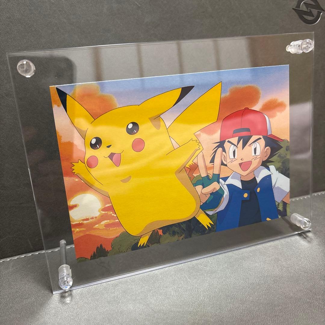 ポケモン てれびくん 赤 ポストカード サトシ ピカチュウ ---1