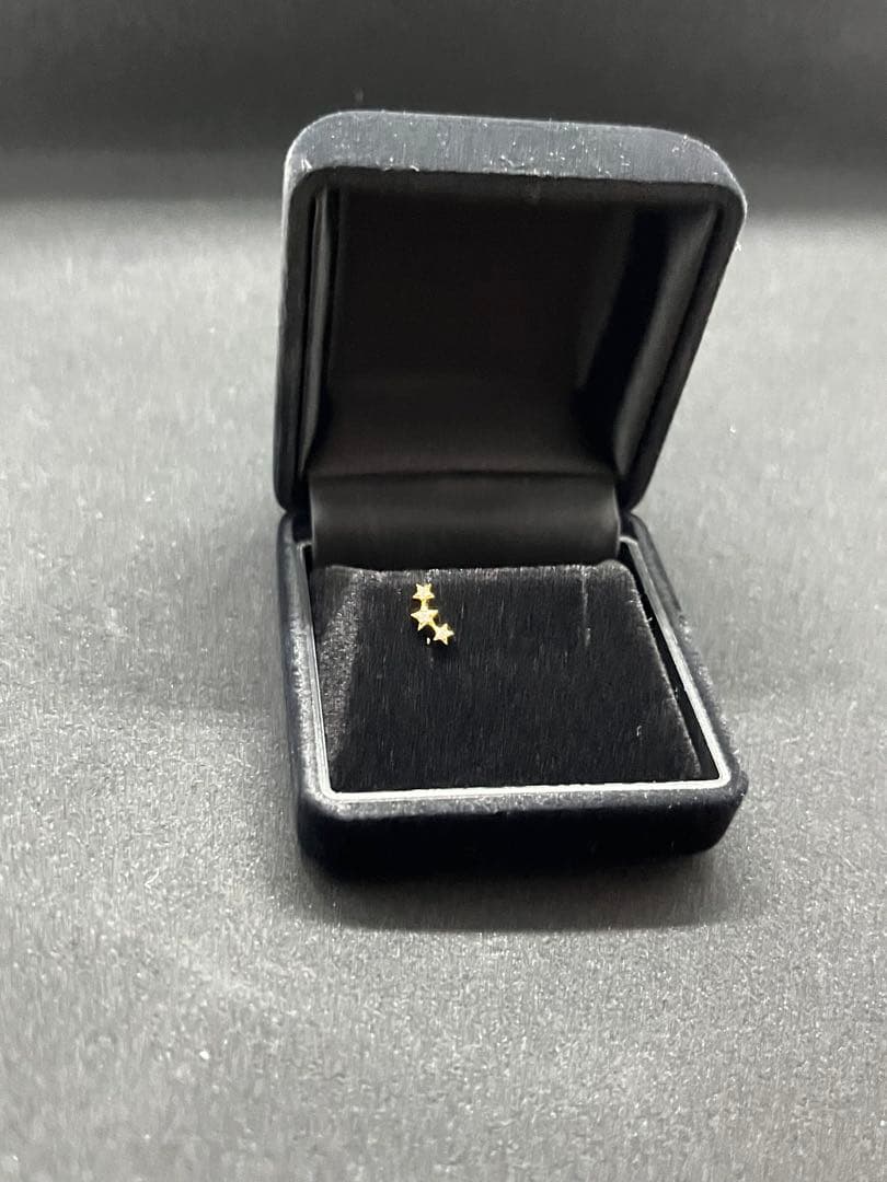 orefice ティンクル　ピアス18k✖️ダイヤモンド0.01ct スター3連