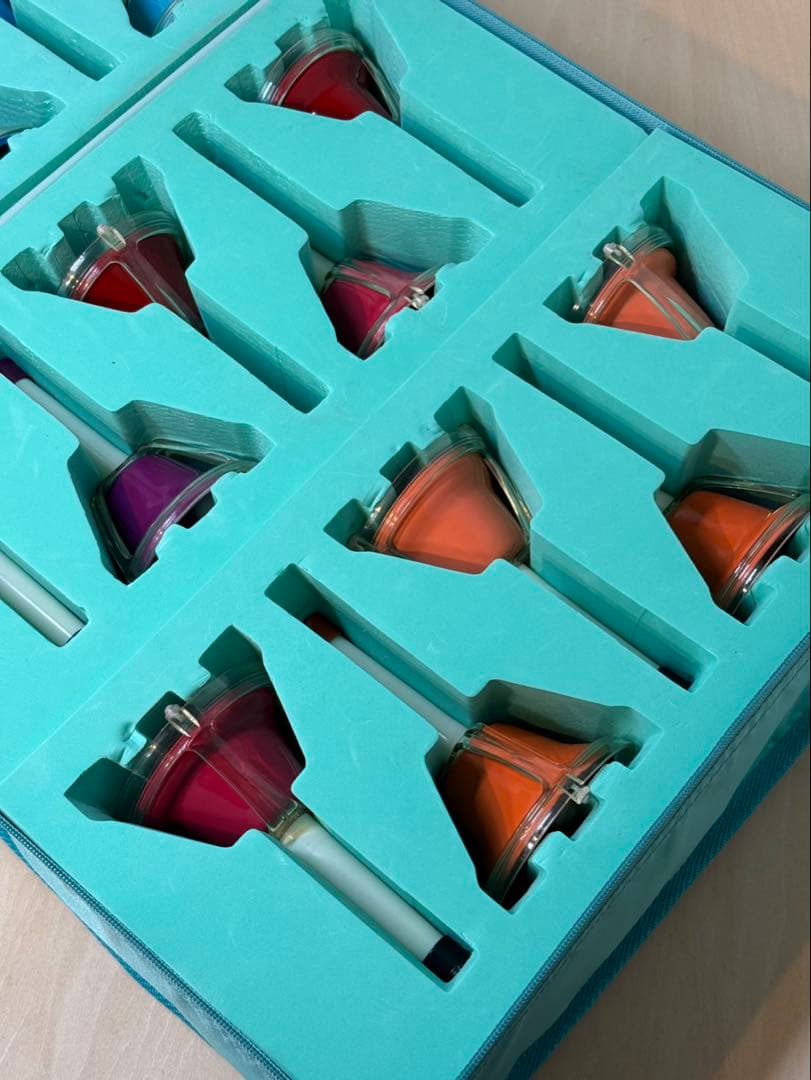 カラフルハンドベル 20個セット　ソフトケース付き