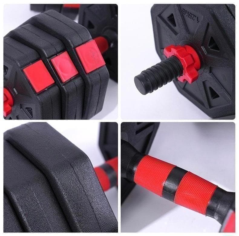 計50kg｜バーベルにもなる角型ダンベル 25kg×2個セット 可変式 A7