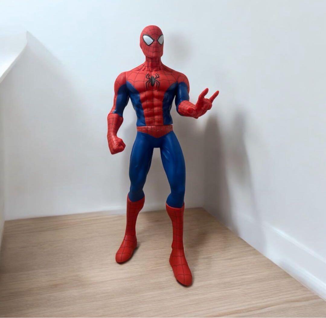 スパイダーマン80cm特大ソフビ フィギュア(訳あり)